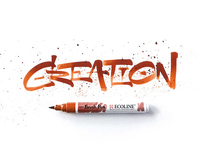 Creation brushpen colors handlettering handmade lettering watercolor