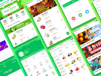 Fresh for shoping app flat ios ui