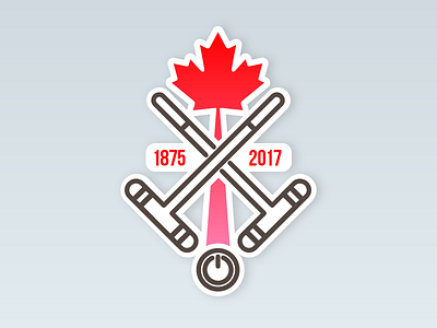 Curling Sticker (Stickermule Canada Playoff) canada challenge curling illustration maple leaf sports sticker stickermule vector