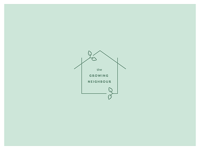 Growing Neighbour branding garden leaf logo neighbour plant