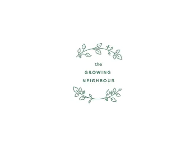 Growing Neighbour branding garden leaf logo neighbour plant