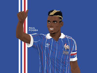 Paul Pogba - Espana 82. adidas football illustration kit design mufc pogba soccer vector