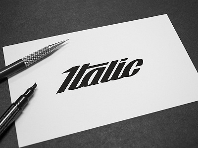 Italic hand writing lettering logo logotype sketch typography