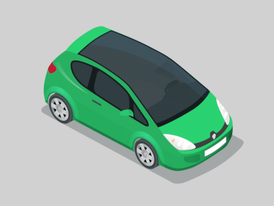 Isometric Car assemble car isometric vector