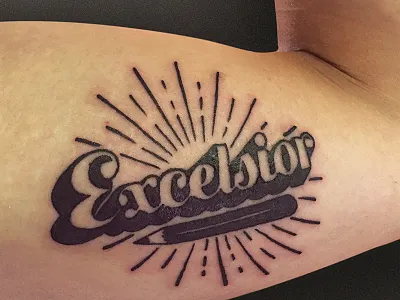 Dribbble Post Excelsior design excelsior lee stan tattoo type