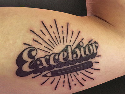 Dribbble Post Excelsior design excelsior lee stan tattoo type