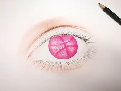 EYE OF THE DRIBBBLER debut shot drawing dribbble sketch sketching