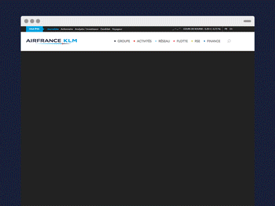 AirFrance KLM Annual Report 2017 website concept airlines corporate ui ux web