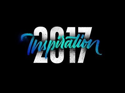 Inspiration gradient lettering typography