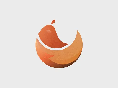 Little Chicken Logo chicken circle gradient graphic icon logo red
