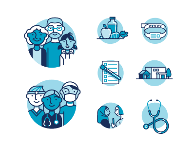 Medical Icons blue graphic design icon illustration illustrator medical people