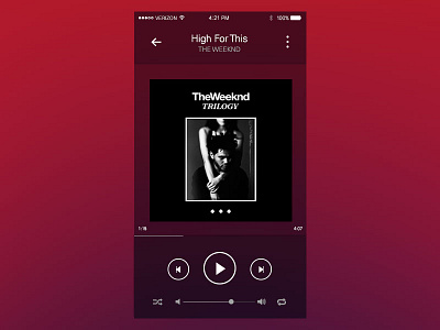 #009 Music Player - Daily UI Design Challenge dailyui musicplayer uidesign