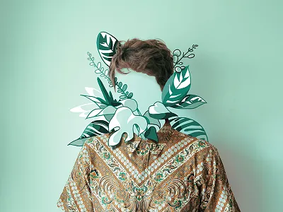 Expat article article bush expat face faceless identity illustration invisible plants shirt texture