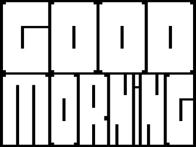 GOODMORNING experiment fun good graphic hot morning mural type typographic typography wall