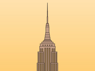 Empire State - NYC building empire illustration lines new nyc state york