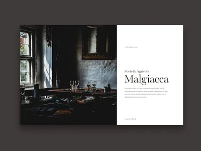 Società Agricola Malgiacca branding identity typography ui ui design web design