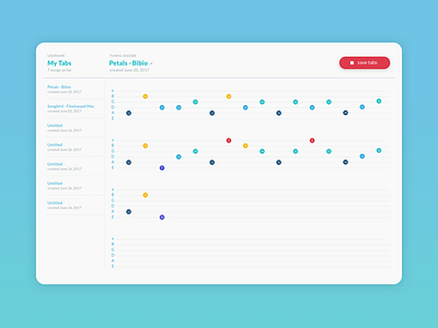 Songbird: Record and write tabs all at once! edit hackathon interface music save ui user interface writing