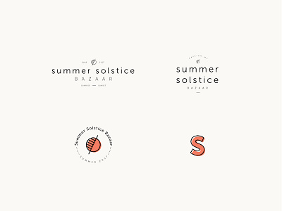 Summer Solstice Bazaar Submarks branding logo submark typography