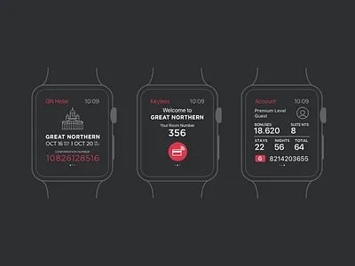 Hotel app wireframes part 1 app design graphic design interface ui ui design user interface design ux ux design watch wearable