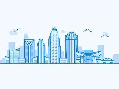 Line Art Illustration — Charlotte, NC art carolina charlotte city illustration illustrator line north