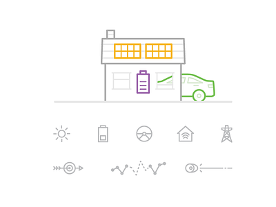 Clean Power & Data Icons battery cleantech ev icons new energy solar