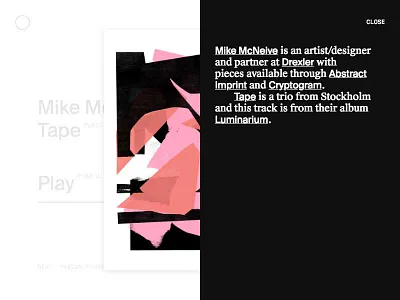 online interactive music poster visualizer website