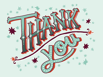 Thank You Michael Leigeber hand lettering illustration lettering thank you thanks typography