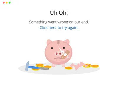 Error Page connection lost error page uh oh