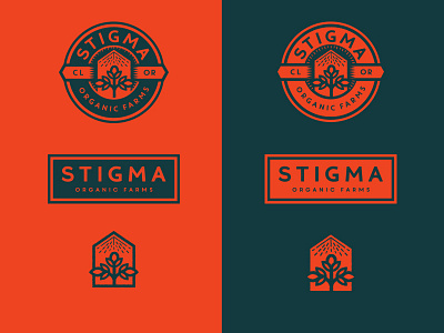 Stigma Organic Farms Branding brand system branding cannabis cannabis branding logo