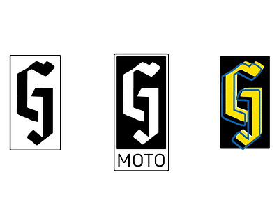 GJ Motorsports Final Logo Set customtype finished gothic graphicdesign logodesign typography