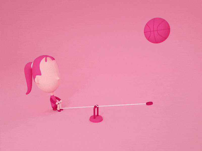 Hello, Dribbble! animation gif girl loop