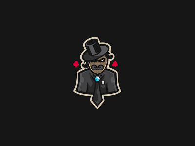 Joker Pre-Made Mascot SOLD branding esports for sale joker kenveloart logo magic mascot pre made