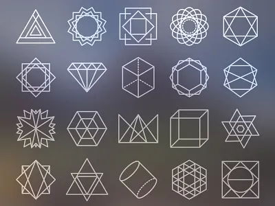 Geometric Vector Shapes Set eps geometric illustrator set shapes svg symmetric vector