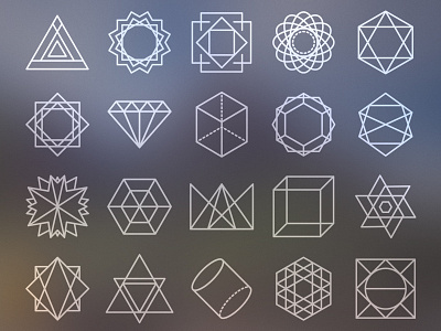 Geometric Vector Shapes Set eps geometric illustrator set shapes svg symmetric vector