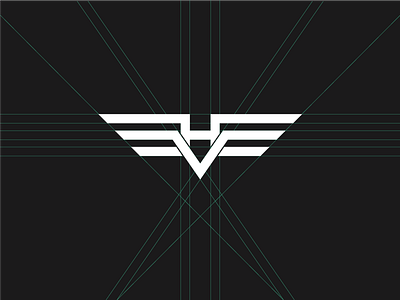 VH Logo Design art black design grid illustration lettermark logo mark minimal symbol vh white