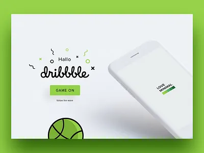 hallo dribbble debuts design dribbble graph green phone profile ui