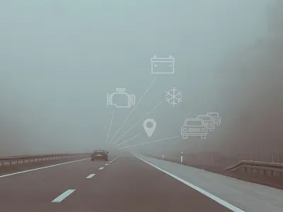 Connected cars car connected icons illustrations pictogram road symbols