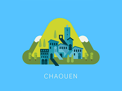 Sin T Tulo 8 chefchaouen design illustrations ilustracion monumental turism