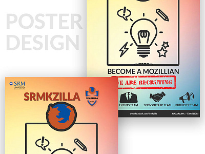 Poster Srmkzilla colors mozilla poster typoraphy