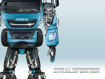 Stralsformer banner collage iveco leaflet photo photomanipulation printdesign promo rollup stralis transformer