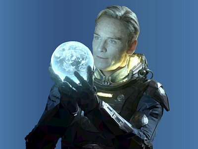 Alien:Covenant - David in Lowpoly alien art artwork covenant fassbender lowpoly polygon xenomorph