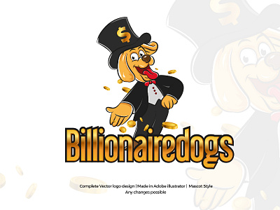 Billionairedogs Mascot logo dog logo mascot