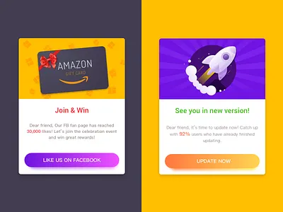 APP-Upgrade & Fans propaganda card diolog fans propaganda upgrade