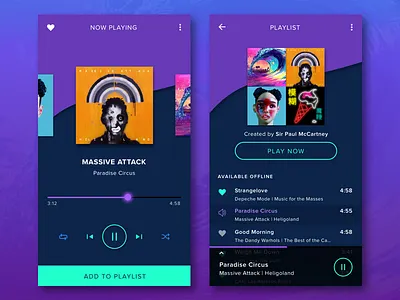 Daily UI Challenge #009 app dailyui dailyuichallenge dark ui mobile mobiledesign music music app music player neon ui ui design