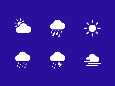 Weather icons Transavia Airlines cloud custom icon design custom icons fog icon icon design icons lightning rain sun transavia weather