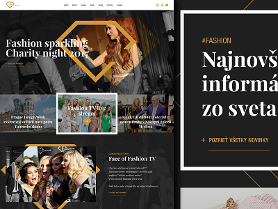 Fashion TV beauty black design events fashion gold lifestyle travel tv ui ux webdesign