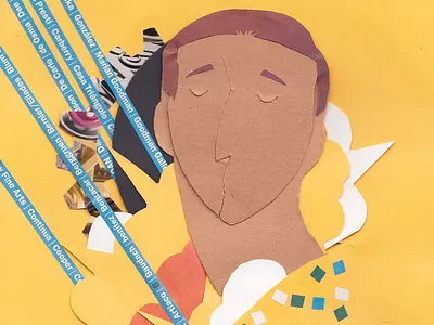 The paper-cut illstration picture by hand illstration