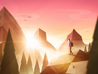 Explore 2d 3d illustration loop motion graphics summer