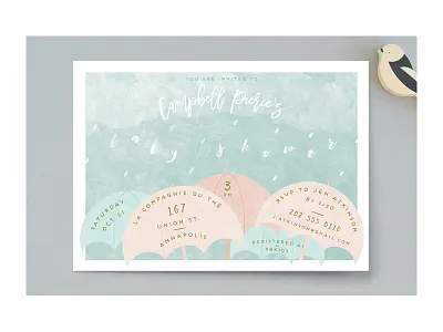 Rain baby shower invitation baby baby shower birth cloud minted mom mommy mother rain rainshower stationery umbrella