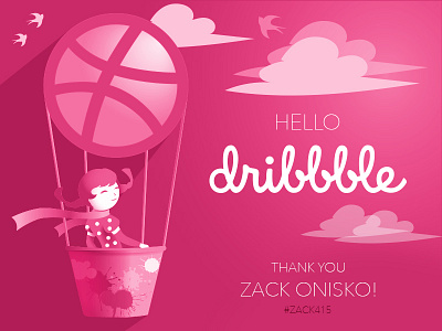 Hello Dribbble first shot hello dribbble thanks zack415